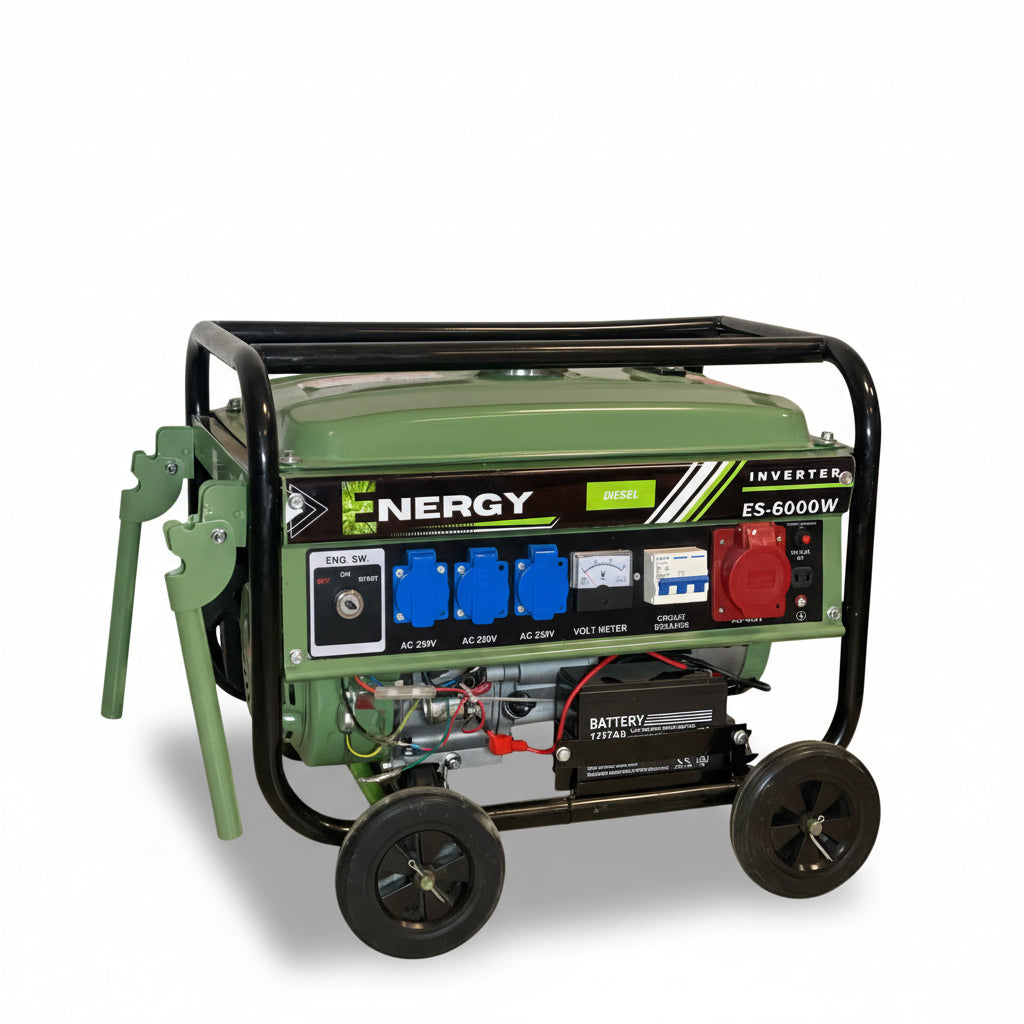 Generatore di Corrente Diesel 6,5 kW Inverter Silenziato Monofase Trifase