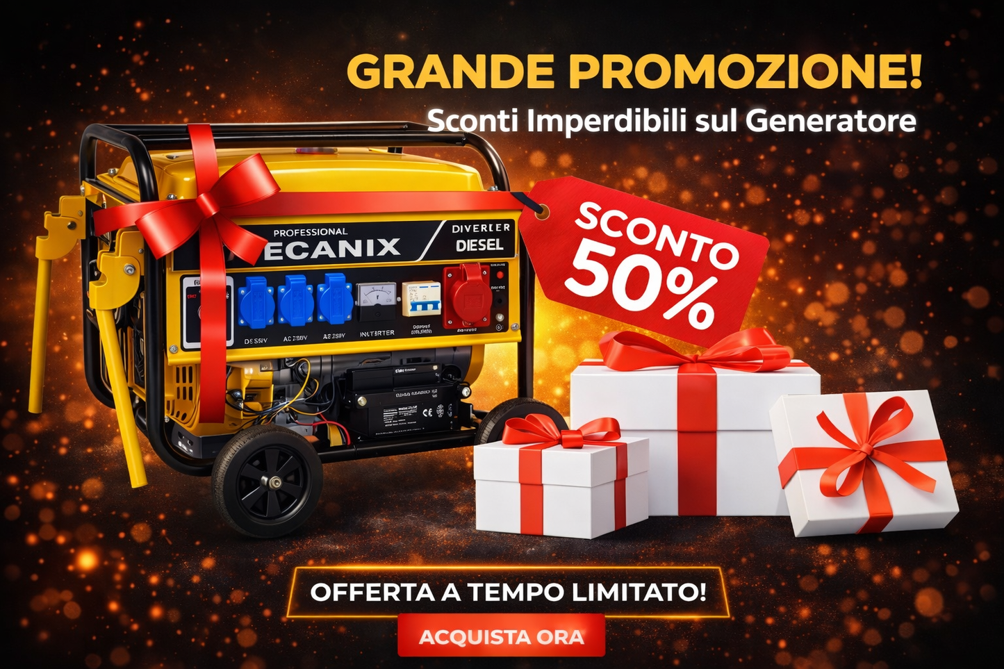 Generatore di Corrente Diesel Professionale per Backup, Cantieri e Uso Domestico