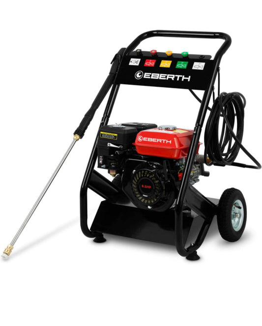 Idropulitrice a Benzina EBERTH 6,5 CV – 210 Bar – Autoadescante – Uso Professionale