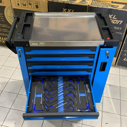 Carrello Portautensili da Officina Professionale con 8 Cassetti e Utensili Completi