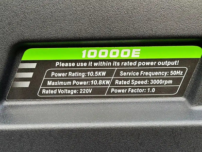 Generatore di Corrente a Benzina 10,8 kW Inverter Silenziato Monofase